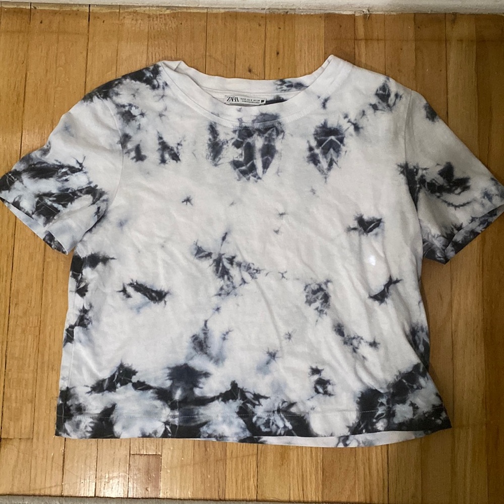 Zara Tie-dye cropped t-shirt
